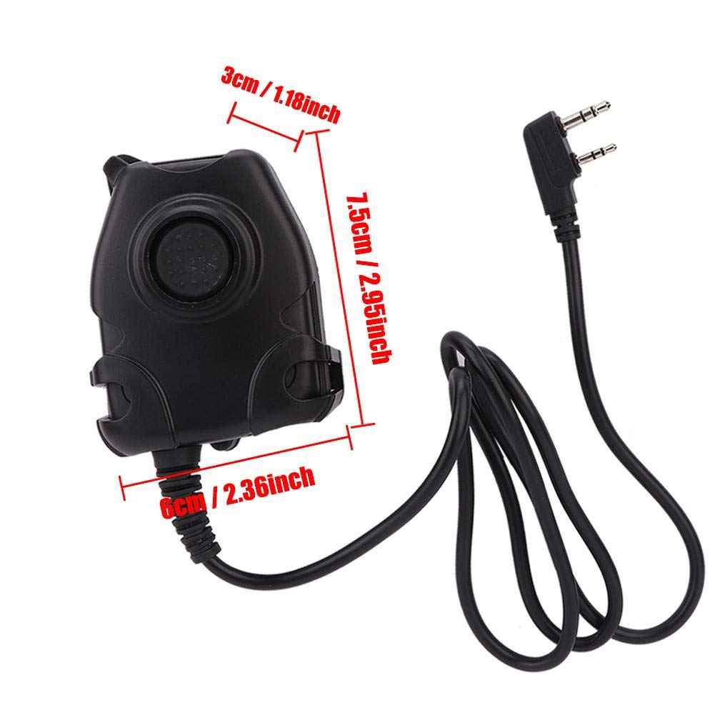K Head Walkie Talkie Auricolare PTT Adattatore Cavo testa adatto per H-777, Plus, RT-5R, RT-5RV, RT1, RT2, RT5 per KPG/HK/TK per per POFUNG per HYT per PUXING per QUSHENG