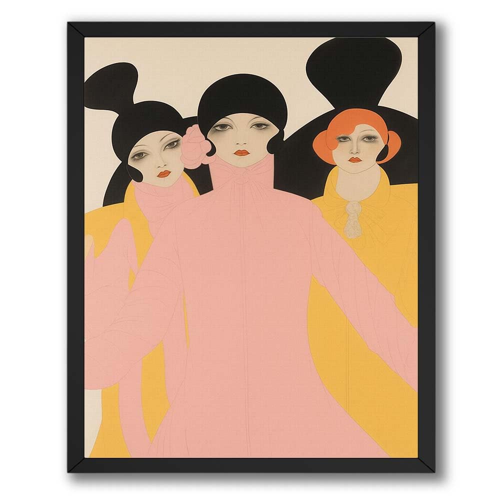 InkFlow 3 Ladies Fashion Poster - Fashion Art Print for Bedroom or Dressing Room Decor, Elegant Wall Art for Stylish and Modern Interior Spaces - 8x10