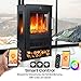 KESSER® Elektrokamin mit Heizung Panorama-Sichtfenster Heizlüfter 9 LED-Flammeneffekt Farbmodi Fernbedienung WiFi App 900/1800W Kaminfeuer elektrisch mit Thermostat Heizfunktion Timer