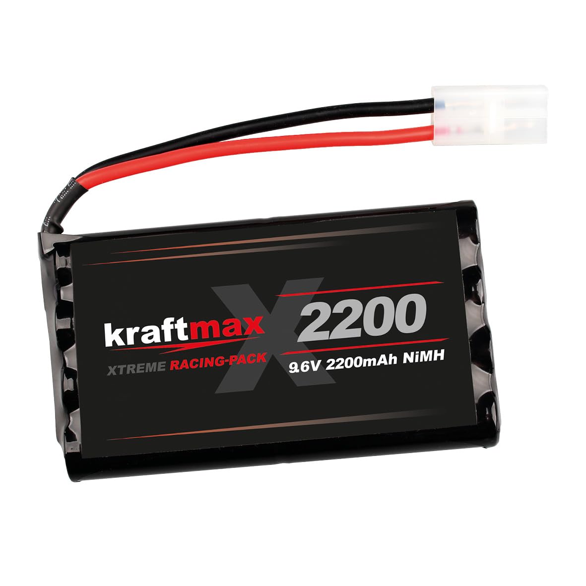 Kraftmax Recargable RC Racing-Pack con Tamiya Enchufe (9.6V, 2200mAh (mínimo 2000 mAh) NiMH)