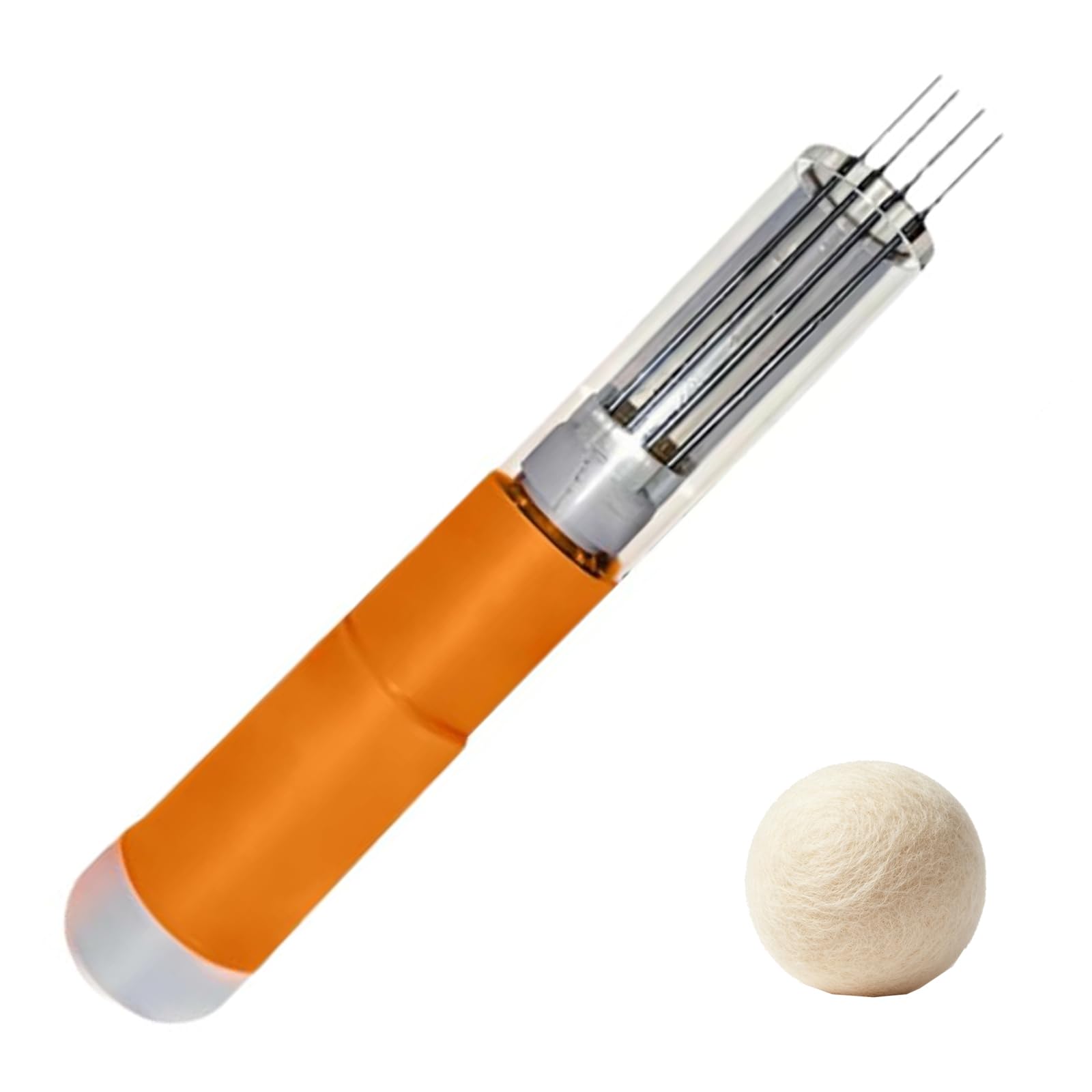 Herramienta De Fieltro De Lana De 7 Agujas Con Velocidad Y Carrera Ajustables De 2 Cm, Máquina De Fieltro Portátil Para Adultos Principiantes orange