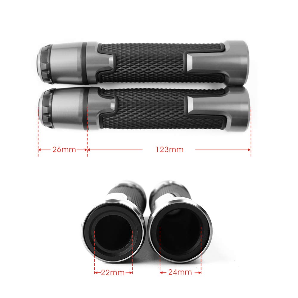 moto gomma Impugnatura del manubrio CNC alluminio universale 22mm 7/8" per Yamaha TMAX T-MAX 530 500 TMAX530 SX DX 2014 2015 2016 2017 2018,TMAX 560 2020