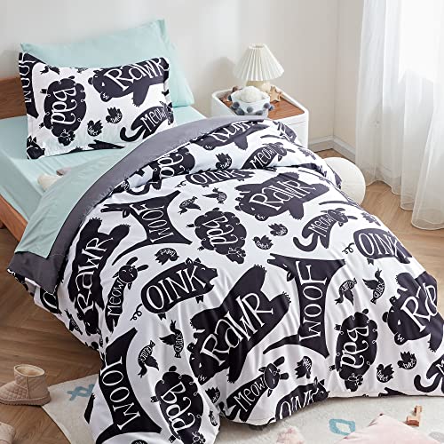 SLEEP ZONE Kids Duvet Cover Set Queen Size 3 Pieces