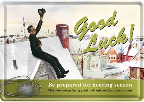 Nostalgic Art 10108 Say it 50's Good Luck Blechpostkarte, 10 x 14 CM