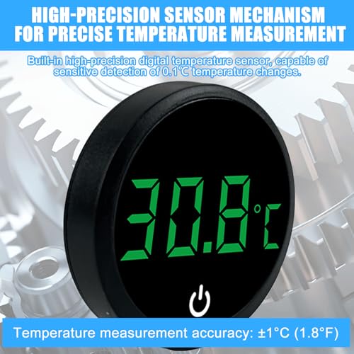 2 Stück Mini Aquarium Thermometer Digital, Kabelloses Kleben-On Aquarienthermometer Digital mit LED-Anzeige, Touch Screen, 0-60°C Hochpräzisions-Temperatursensor für Süßwasse-Meeresaquarien