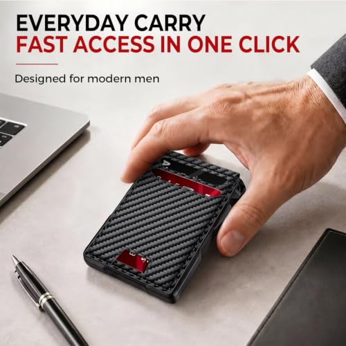 Wallet for Men Mens Minimalist Wallet 14 Cards Slim Compact RFID Wallet - image 2