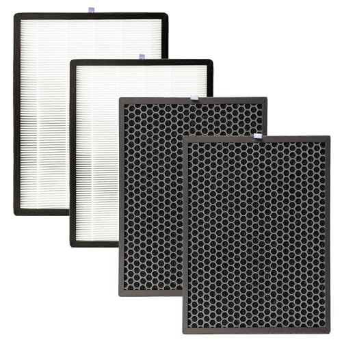 LRFDRESS FY5185 oczyszczacz powietrza, filtr HEPA i filtr z węglem aktywnym FY5182/30 do Philips AC5659 5000 i 5000i zamiennik serii oczyszczacza powietrza (2 x zestaw)