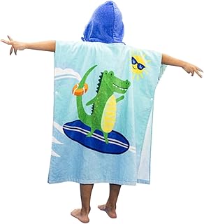 LIFKOME 1Pc Crianças Ponchos Roupão De Banho Com Capuz Toalhas De Bebê De Algodão Toalha Infantil Toalhas Com Capuz Crianças Toalha De Envoltório De Banho Infantil Toalha De Banho Com