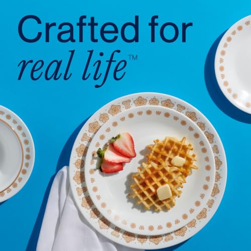 Image of Corelle Butterfly Gold 18-Piece Round Dinnerware Set, Service for 6