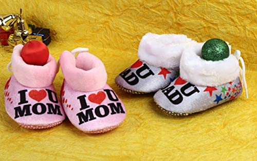 Superminis-Baby-Girls-and-Baby-Boys-Ankle-Length-with-Heart-Print-Soft-Base-BootiesShoes-0-6-Months-Sky-Blue