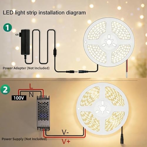 Tira de luz LED COB 12V Blanco Frío 16.4 pies 3mm ultrafina miniatura 6