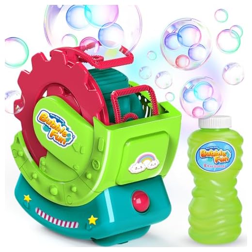 Bubble Machine for Toddlers Kids, Bubble Blower with 8oz Bubble Solution, Make Extra Large Bubbles & Bubbles in Bubble, Bubble Maker Toy for Indoor Outdoor Birthday Party