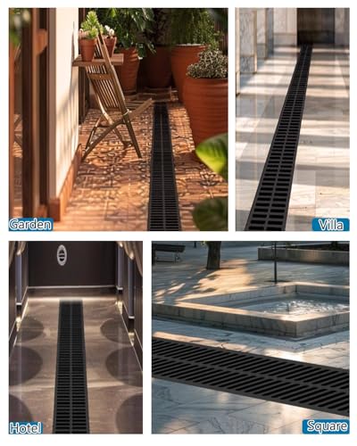 Caniveau de drainage durable en plastique polymère robuste - 7