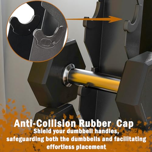 FK Sports 3 Tier Dumbbell Rack 120kg Capacity Tree Hex Design Vertical Weight Storage Stand for Home Gym Fitness | Durable Steel Construction Black Ideal for Home Dumbbells Storage - Image 5