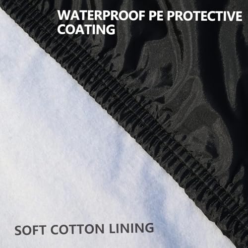 Image of Tecoom Waterproof All Weather SUV Cover, Cotton Lined Hail Protector with Zipper Door, UV Sun Snow Wind Protection, Universal Fit for SUV (191 inch-205 inch)