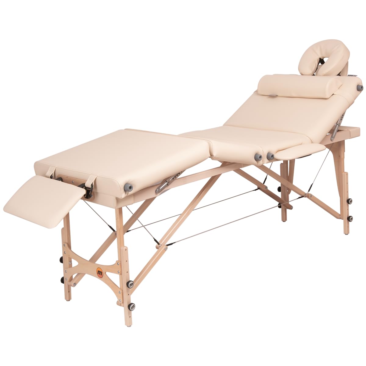 Kosmetikliege Cosmo - klappbar - stabil - mit Kosmetikablage - ergonomisches Kopfteil - vordere Armlehne - verstellbare Platten