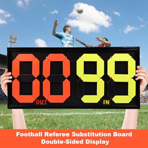 Tablero de Sustitución para Árbitro de Fútbol Doble Cara miniatura 2
