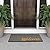 mDesign Rectangular Coir and Rubber Entryway Welcome Doormat with Natural Fibers for Indoor or Outdoor Use - Decorative Script Welcome Design - Grey/Natural