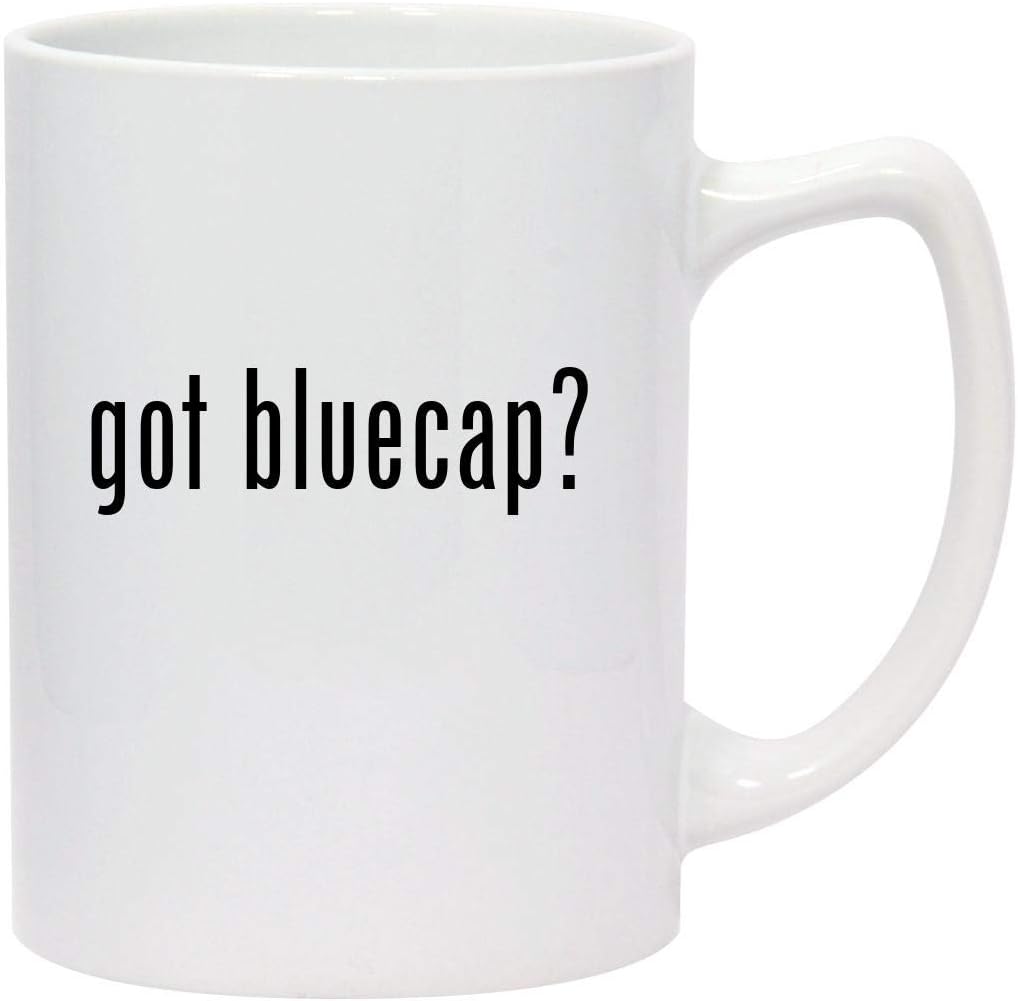 got bluecap? - 14oz White Ceramic Statesman Coffee Mug