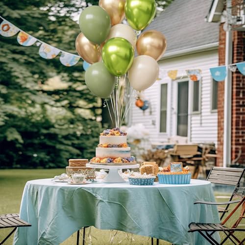 Image of Sage Green Balloons 55Pcs Green and gold balloons 12inch Green And White Balloons for Birthday Wedding Bridal Baby Shower Engagement Party Decorations