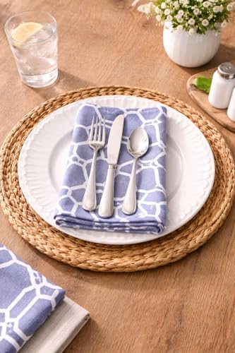 Set de 6 Servilletas de Tela Cuadradas Azul Marino miniatura 3