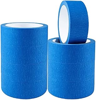 NORTHERN BROTHERS Wide Masking Tape 36mm Indoor Painting and Decorating Blue Decorators Tape for Painting Multi-Surface 8 Pack Painter Tape