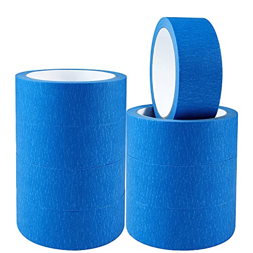 NORTHERN BROTHERS Wide Masking Tape 36mm Indoor Painting and Decorating Blue Decorators Tape for Painting 8 Pack Painter Tape