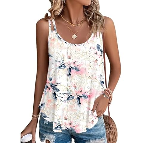 WNEEDU Débardeur d'été Femme Cover