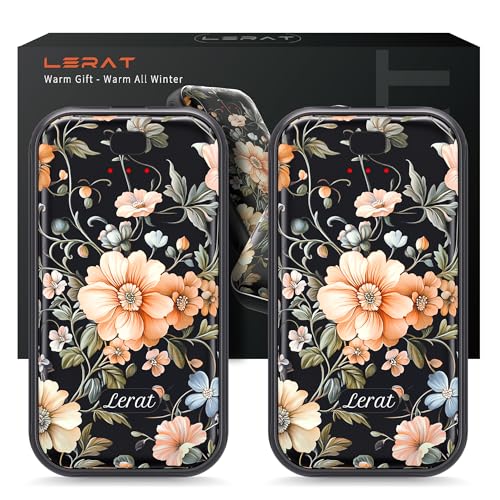 LERAT Hand Warmers Rechargeable 2 Pack Electric Hand Warmers 3-Second Fast Heating 3 Heat Settings Portable & Lightweight Gifts for Women Men Outdoor Camping Hiking Skiing Hunting Travel