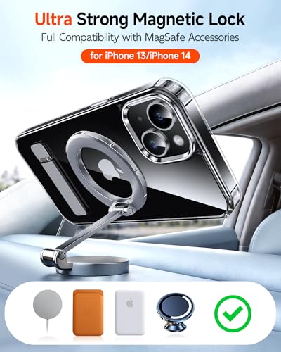 LeYi for iPhone 13 Case/i Phone 14 Cases for Magsafe with Stand Clear - image 4