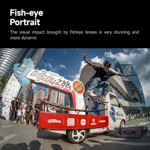 Image of Brightin Star 10mm F5.6 Pro Fisheye Lens for Panasonic LUMIX,Olympus Micro 4 /3 Mount, 175 Manual Focus Prime APS-C Mirrorless Cameras Lens Fit for G7, GX85, GX9, G95, GH5, GH6(Sliver)