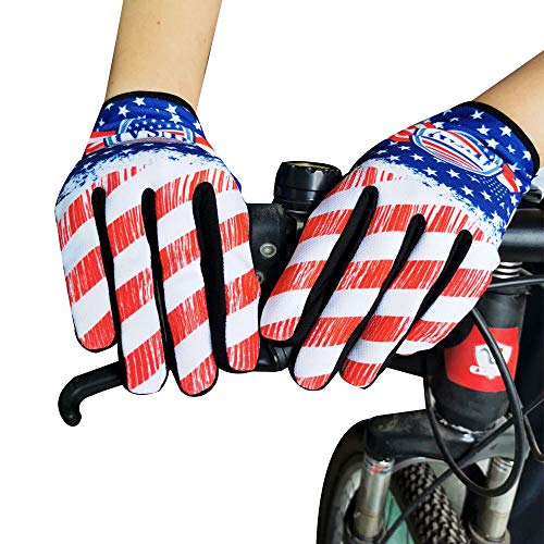 GIEADUN Cycling Gloves Mountain Bike Gloves/Touch Screen Thermal Gloves - Great for Running, Rugby, Football, Hunting, Walking for Women and Men (Blue, M)