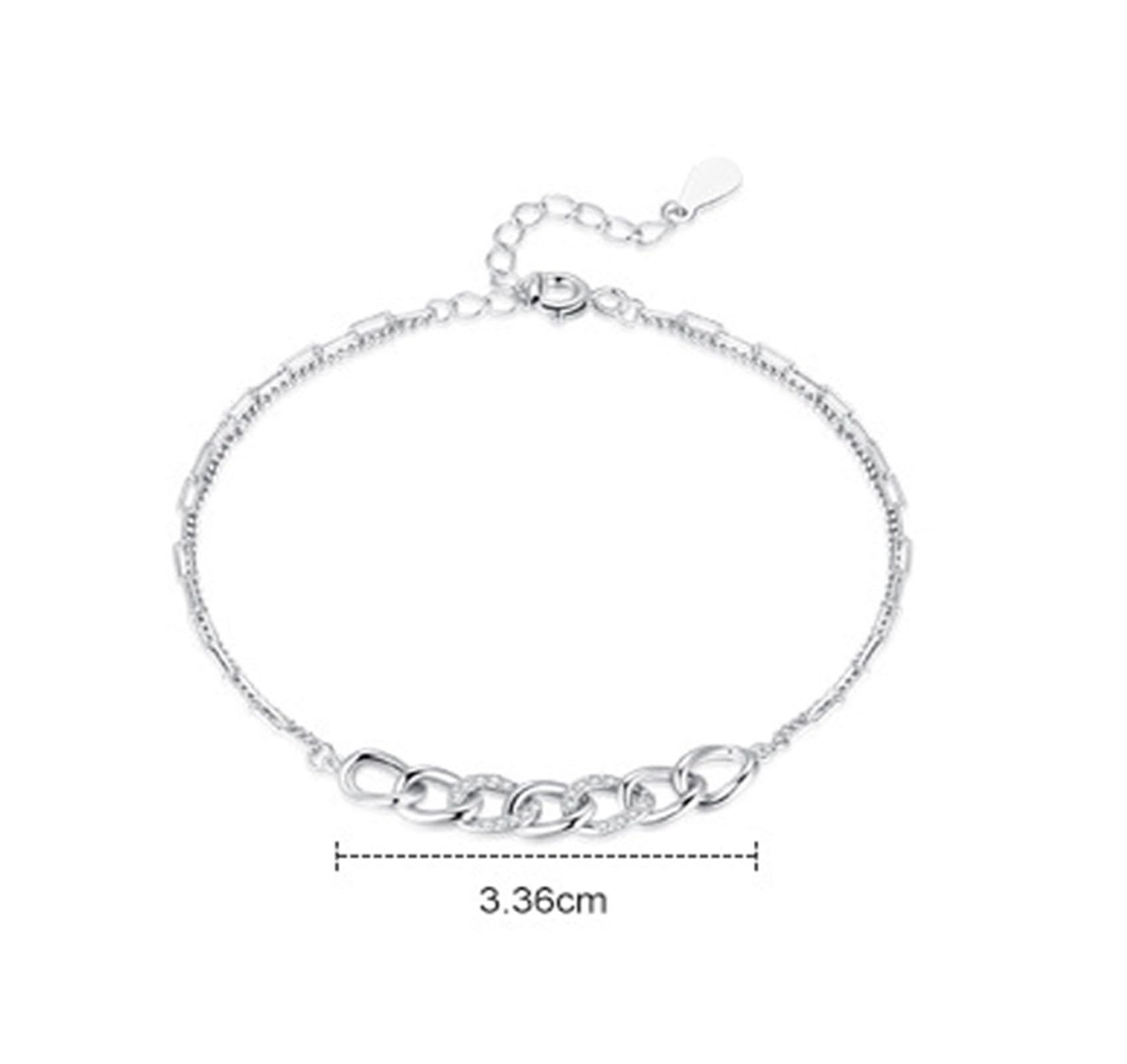 Pulseras de eslabones para mujer con diamantes, pulseras de platino para mujer, PT950 y oro blanco de 9K/14K/18K