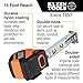 Klein Tools 9516 Tape Measure, 16-Foot Compact Double-Hook Imperial Measuring Tape with Finger Brake, Nylon Blade, Easy to Read Bold Lines