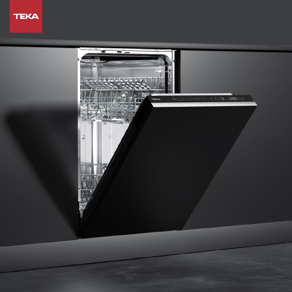 TEKA Einbau-Geschirrspüler, vollintegrierte Spülmaschine, 7 Spülprogramme, LED-Anzeige, Besteckkorb, 10 Maßgedecke – 45 cm