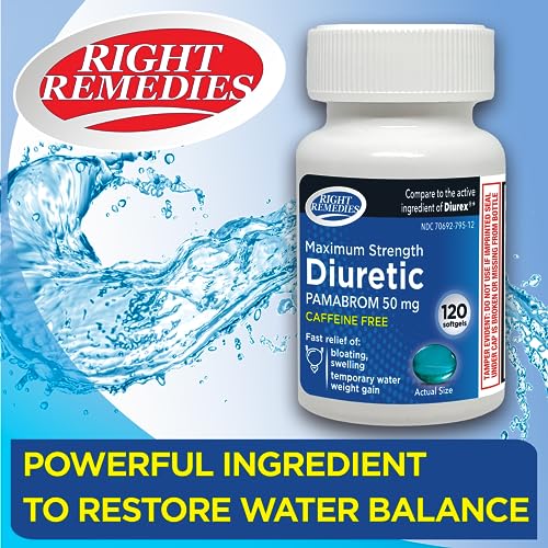 Right Remedies Maximum Strength Caffeine-Free Diuretic Softgels, 120 Softgels, Compare to Diurex Max Caffeine Free Active Ingredient, Helps Relieve Heaviness Due to Water Weight gain, Feel Better - Image 7
