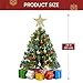 Joiedomi 24 Inch/2FT Pre Lit Tabletop Mini Christmas Tree Decorations with Warm LED Lights, Gift Box and Christmas with Ball Hanging Ornaments for Indoor Xmas Holiday Season Best DIY Decorations