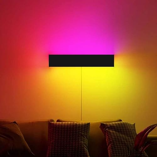 Miniatura 4 de QFFL paneles de luz led inteligente LED luz de pared RGB cambio de color con control remoto luz ambiental regulable para la familia dormitorio noche