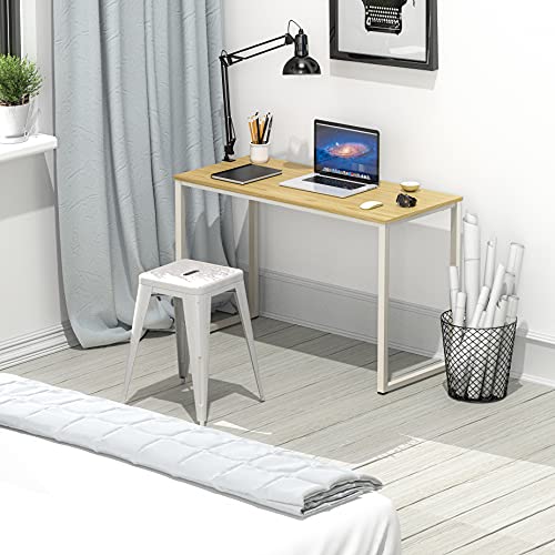 Image of SHW Mission 32-Inch Home Office Computer Desk, Oak