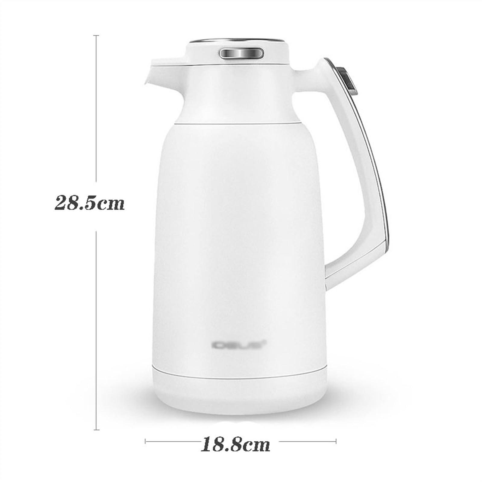 E-Ambar - Dubbelwandige Vacuüm Geïsoleerde Theepot En Koffiekan Van Roestvrij Staal Warmwaterkruik Rood 2 Liter Houdt Warmte Lang Vast