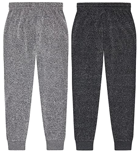TEXFIT-2-Pack-Girls-Joggers-Soft-Fleece-Sweatpants-for-Girls-2pcs-Set