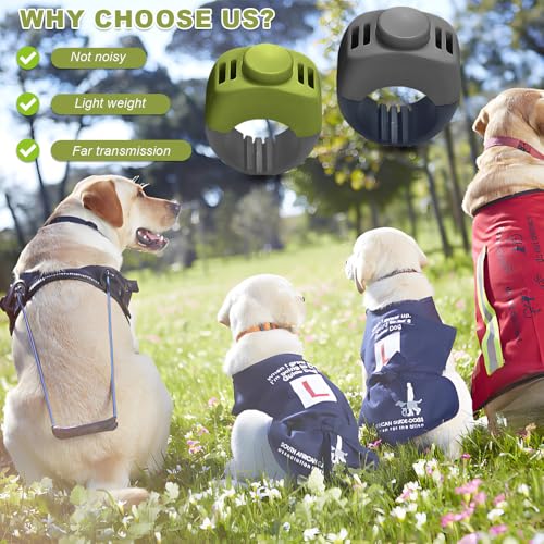 huoanpo Dog Clicker, 2PCS, Green & Grey, Pet Training Finger Ring Clicker, Finger Ring Rattle for Dog Training, for Dogs Cats Horses (19MM/21MM) - Image 5