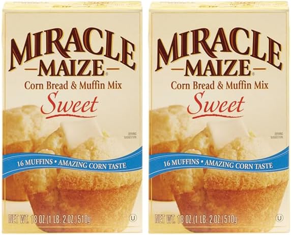Miracle Maize Corn Bread & Muffin Mix, Sweet, 18 oz (Pack of 12)