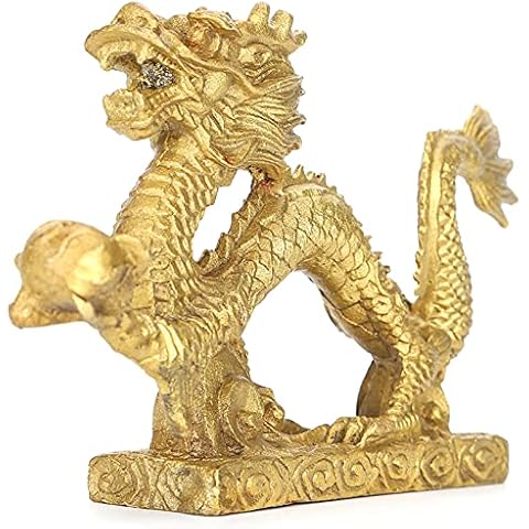 Adorno de Feng Shui - Estatua de dragón chino de 5,4 x 0,9 x 2,9 pulgadas Cover