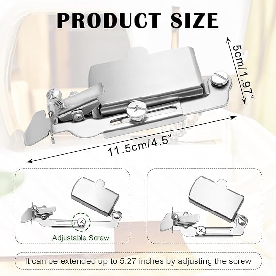 Magnetic Seam Guide, Hemmer Guide, Multifunctional Rule for Industrial Lockstitch or Walking Foot Sewing Machine, Universal Attachments 1