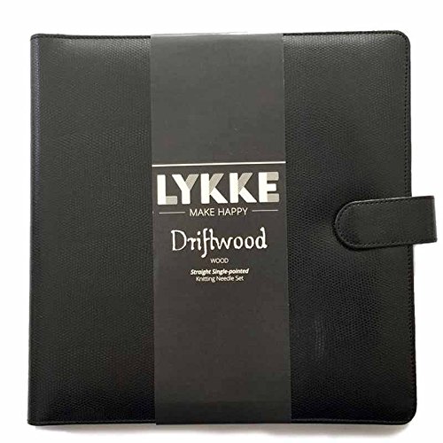 Lykke Geschenk Set mit geraden Stricknadeln in 25cm oder 35cm Länge (35cm/14 - schwarz)