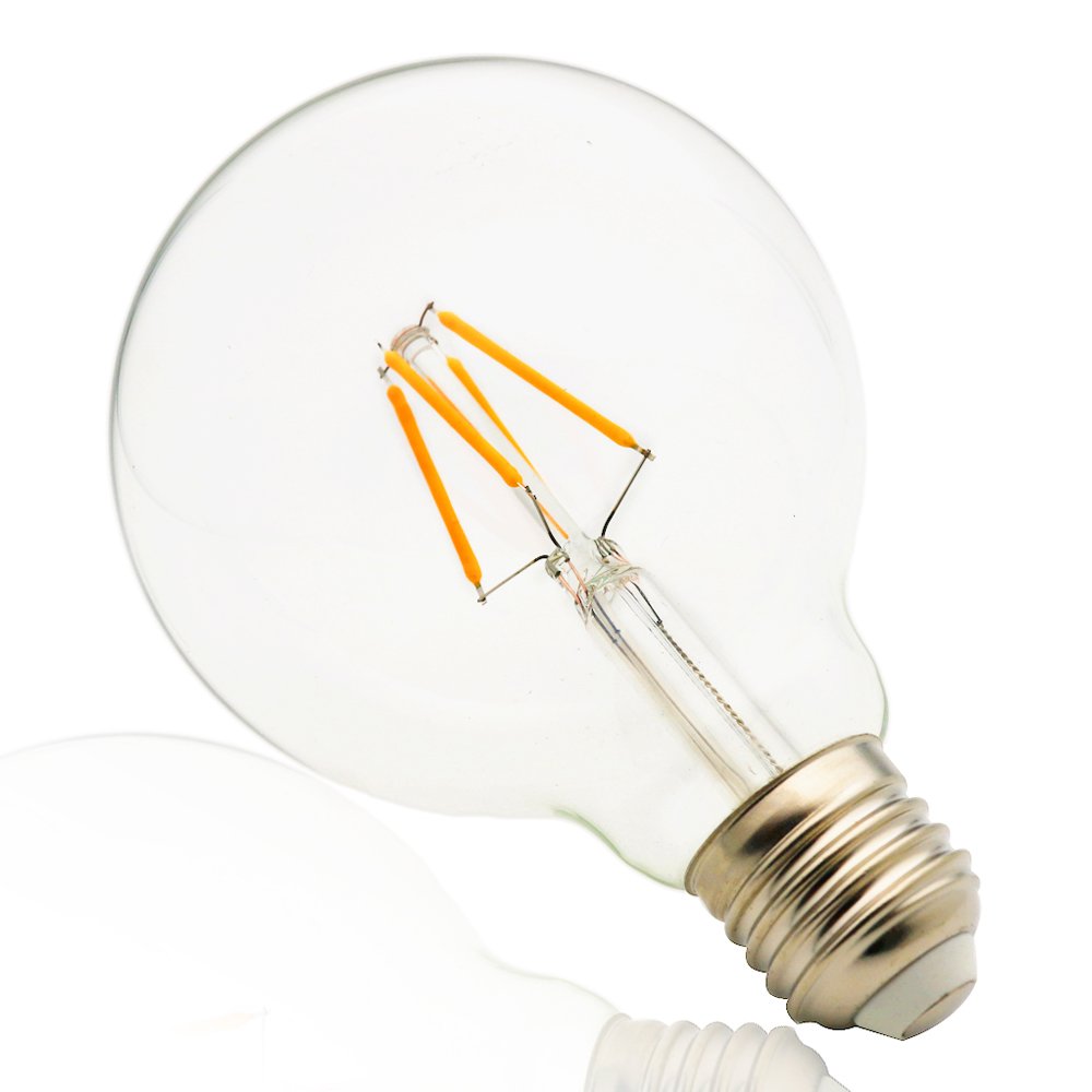 Opakowanie 10 szt. , żarówka LED Edisona G95 kulista żarówka winna 4 W oświetla lampę (E27, AC 220 V, 360 lm) ciepła biel 2200 K ściemniana