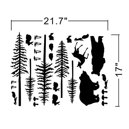 Vinilos Decorativos Animales de Bosque Negro para Pared miniatura 3