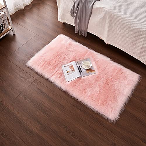 Cumay Faux Lammfell Schaffell Imitat Fellteppich - Geeignet für Wohnzimmer Teppiche Flauschig Lange...