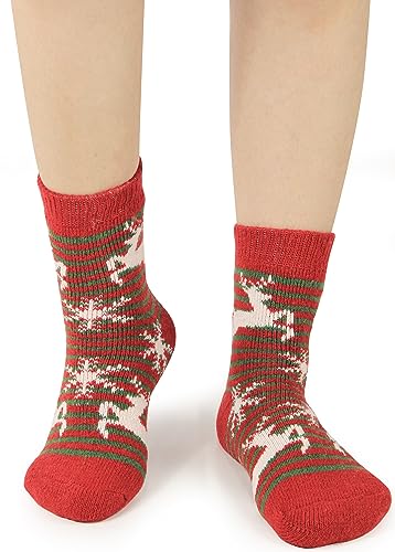 Image of BenSorts Women's Winter Boots Socks Thick Warm Cozy Crew Socks Solid Color Gifts